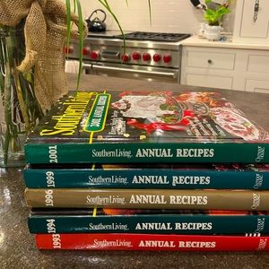 Southern Living Annual Recipes Cookbooks (1993,1994,1996,1999,2001)